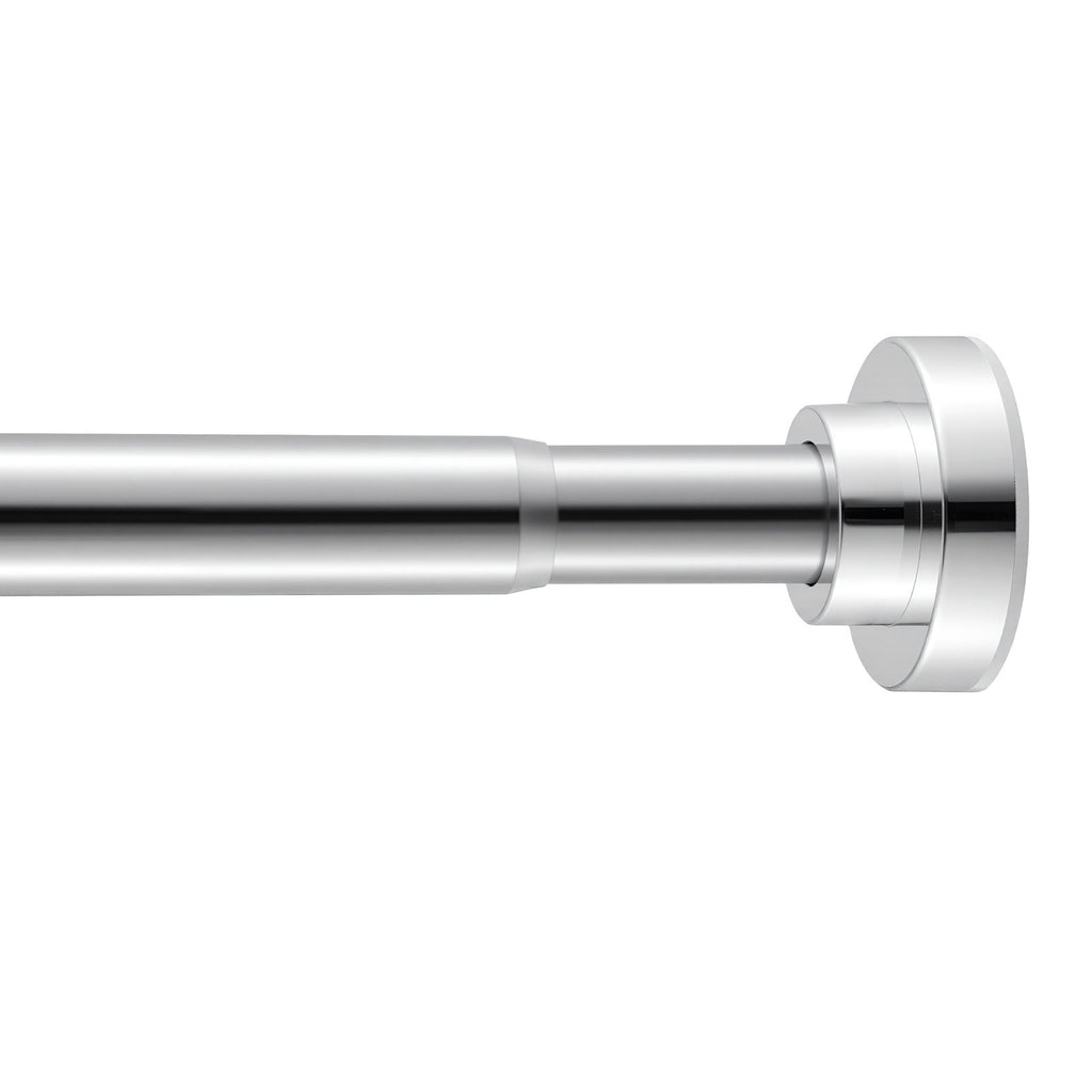 Shower Curtain Rod 28-76 in Adjustable Tension Rod, Stainless Steel Telescoping Closet and Window Rod with Brackets, No Drilling, Silver
