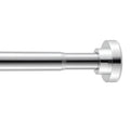 Shower Curtain Rod 28-76 in Adjustable Tension Rod, Stainless Steel Telescoping Closet and Window Rod with Brackets, No Drilling, Silver