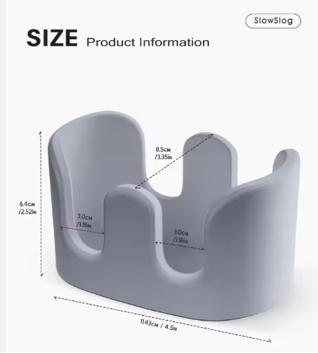 Sink Caddy for Sponges and Scrubbers, Gray Diatomite Countertop Sponge Holder, Standing Single-Tier Kitchen and Bathroom Organizer