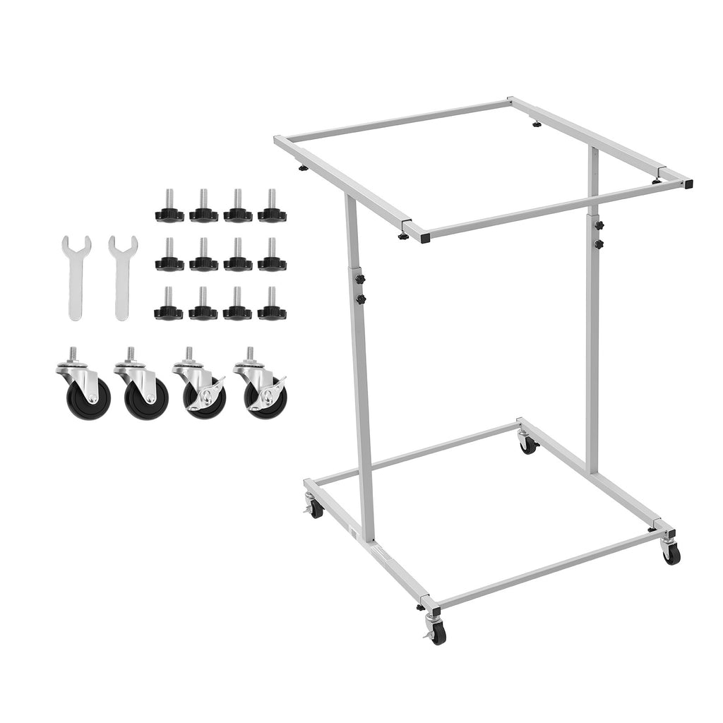 Mobile Blueprint Storage Rack, Steel Vertical Drawing Holder Stand With Wheels, Adjustable File Organizer for Construction Plans and Posters, Clamps